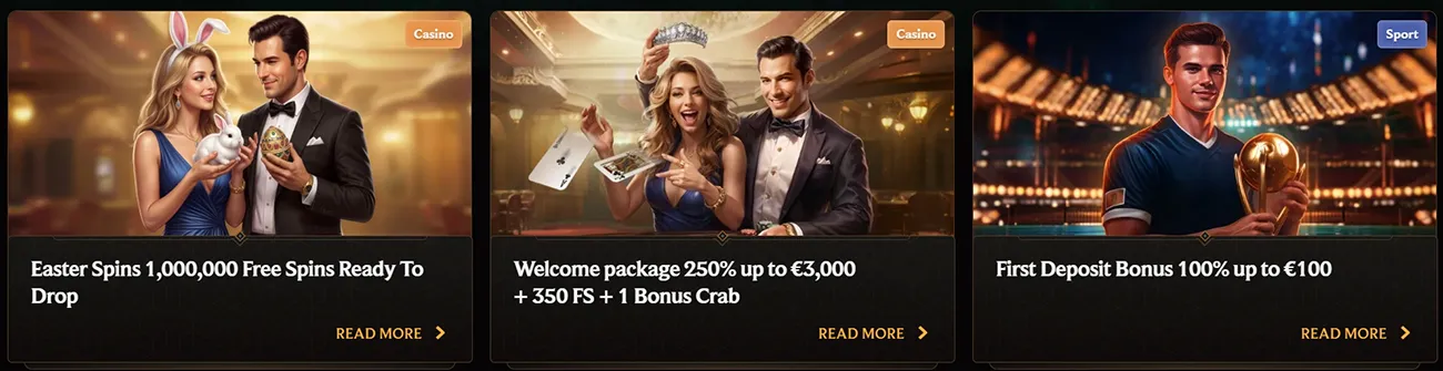 Crownplay's bonuses and promotions